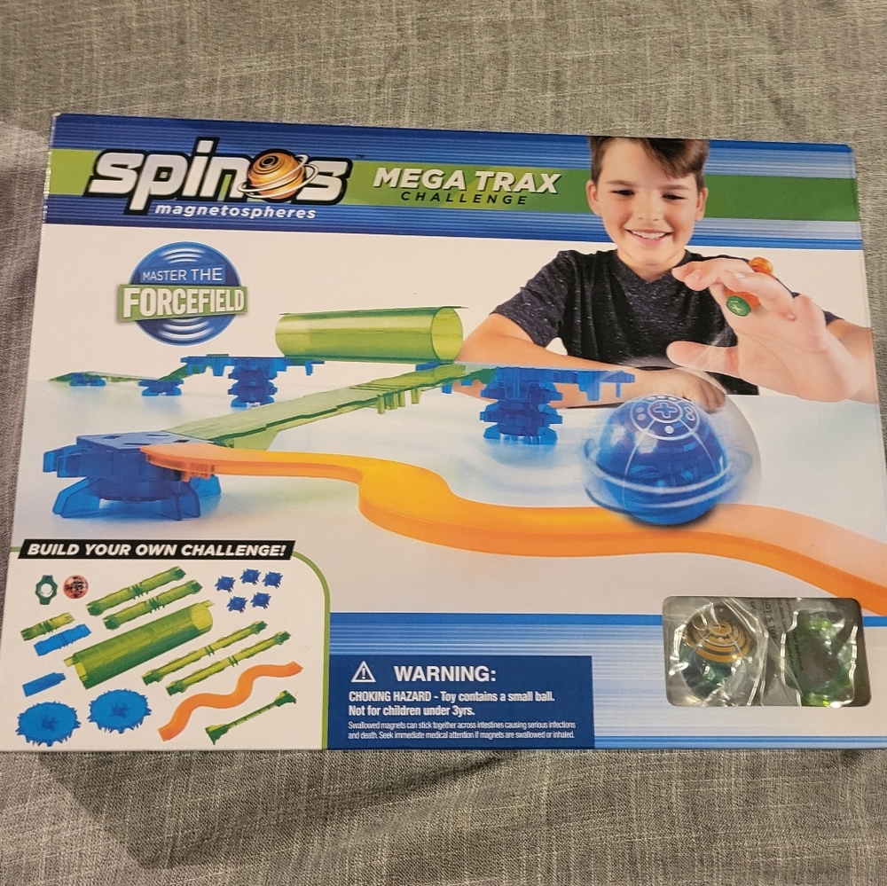 Mega Trax Challenge - SPIN O'S Blue and Orange Kids Toy
